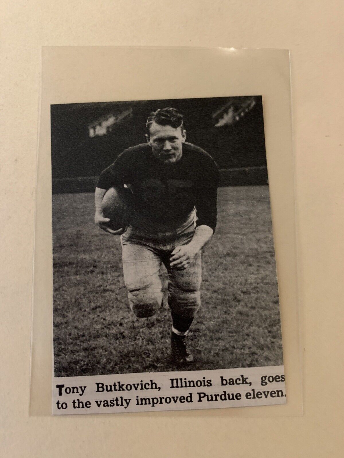 Tony Butkovich Purdue Illinois 1943 S&S Football Pictorial CO Panel