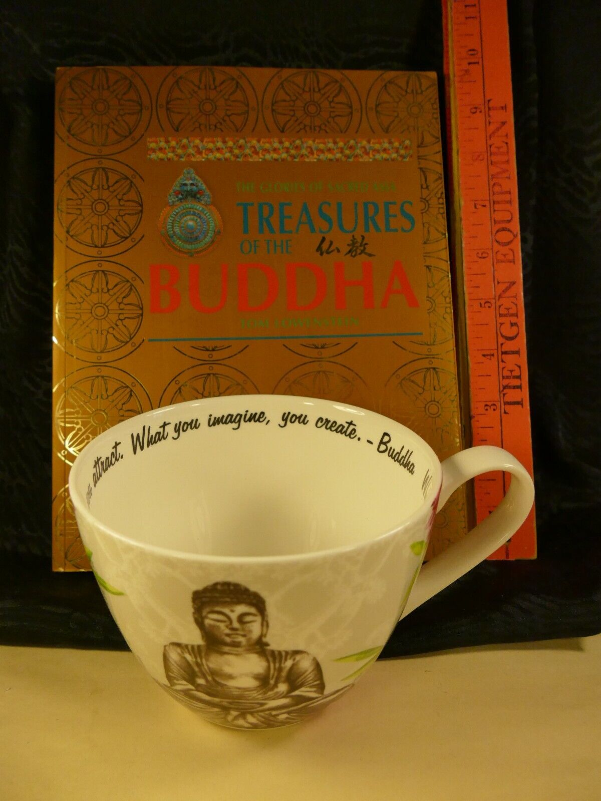 Portobello Design BUDDHA Large Coffee Tea MUG Cup + Glories Asia Treasures Book