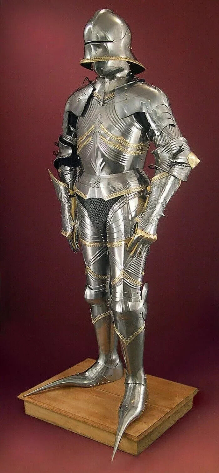 Full Body Medieval German Gothic Suit of Armor 15th Century Knight Armour Suit