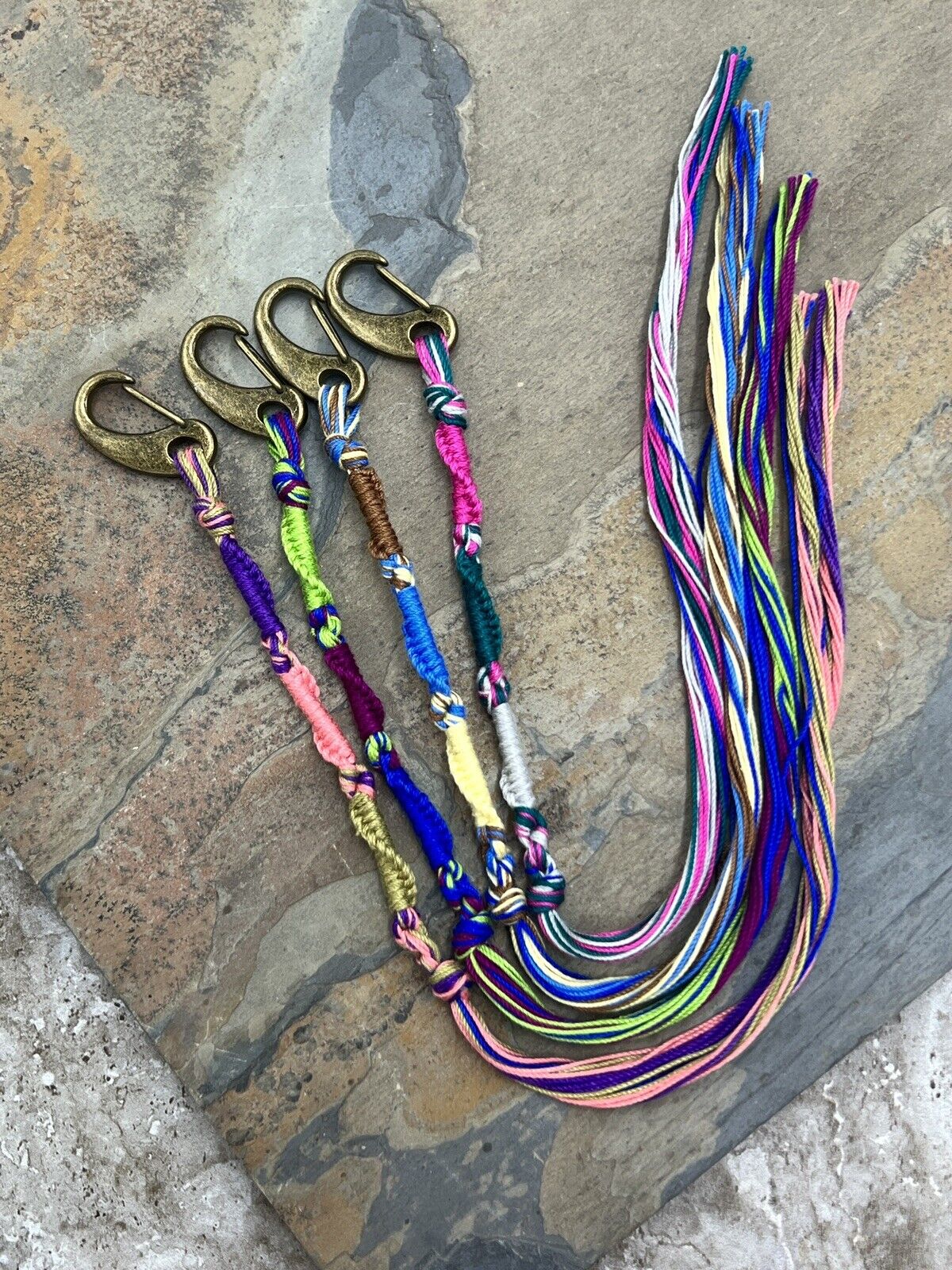 TZITZITS with clips, 12 Tribes Of Israel Each Color Represents One Of 12 Tribes