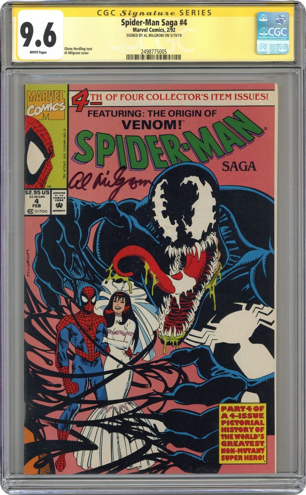 Spider-Man Saga #4 CGC 9.6 SS Al Milgrom 1992 2498775005