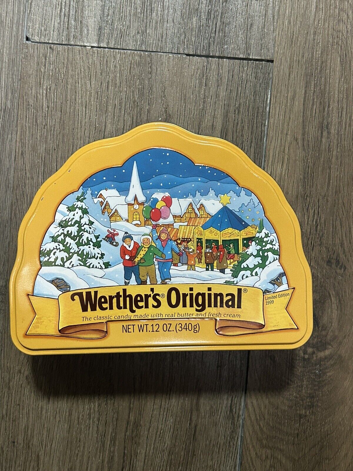 Vintage Werther\'s Original Butterscotch Tin Collectible Advertising Container