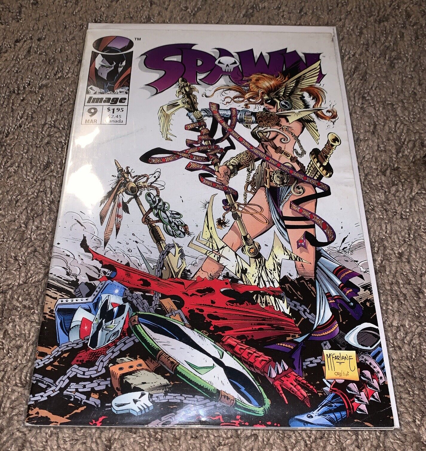Spawn #9 McFarlane Direct Ed Image Comics 1993 Series Rare OOP Direct Edition G+