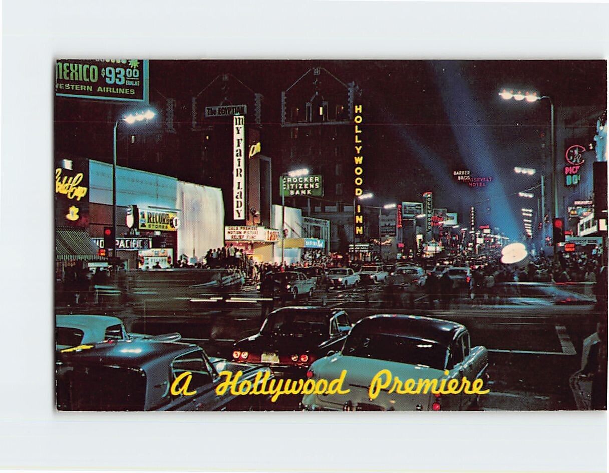 Postcard A Hollywood Premiere Hollywood Los Angeles California USA
