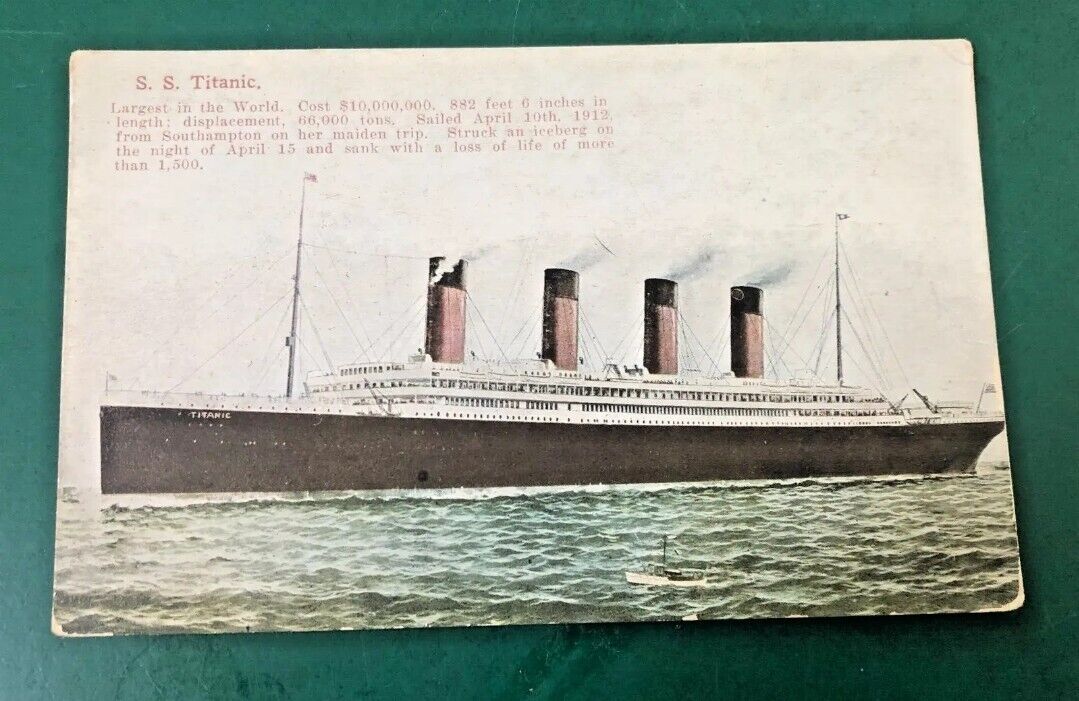 Original Titanic Postcard Vintage Unused