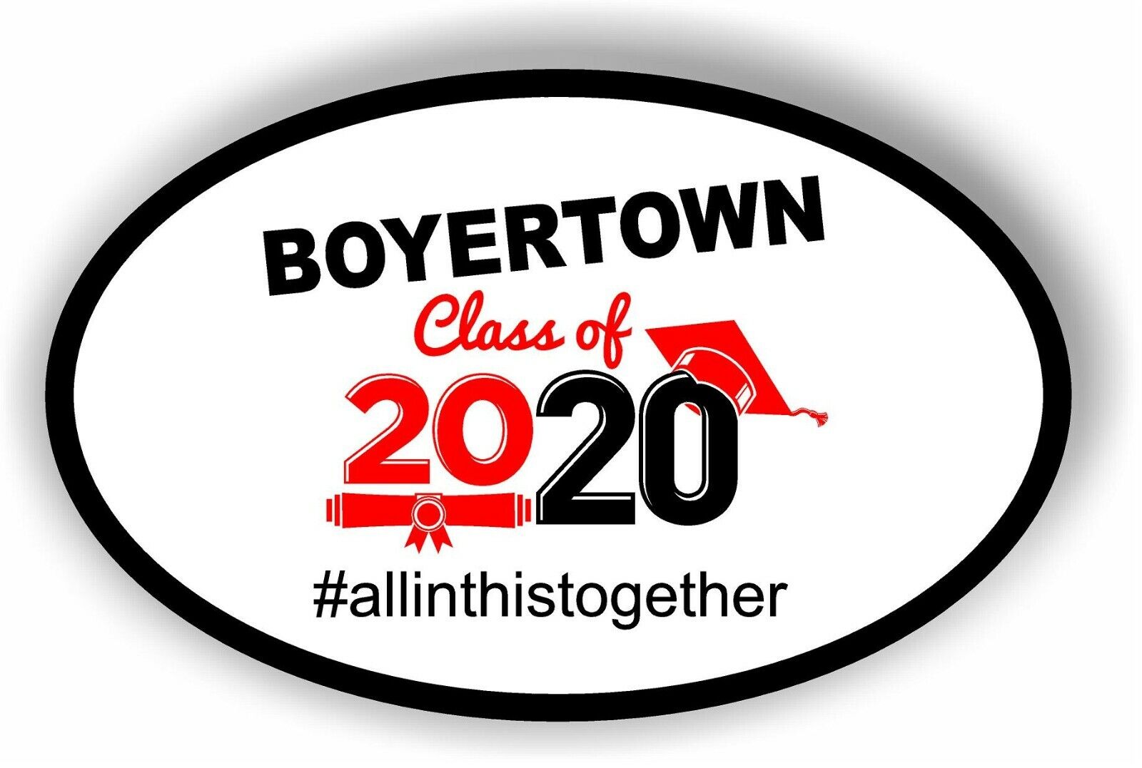 Boyertown Class of 2020 Graduation Car magnet Magnetic Bumper Sticker 