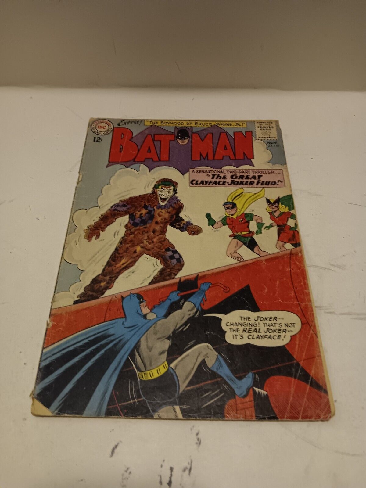 BATMAN #159 The Great Clayface-Joker Feud DC Comic Book 