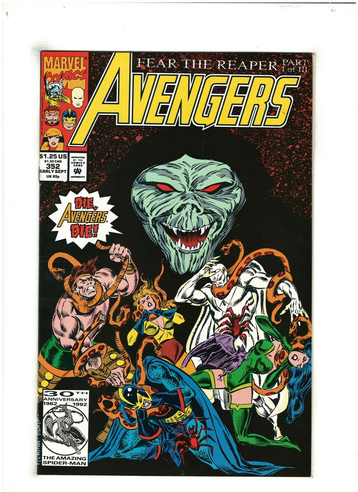 Avengers #352 VF/NM 9.0 Marvel Comics 1992 Fear the Repear pt.1