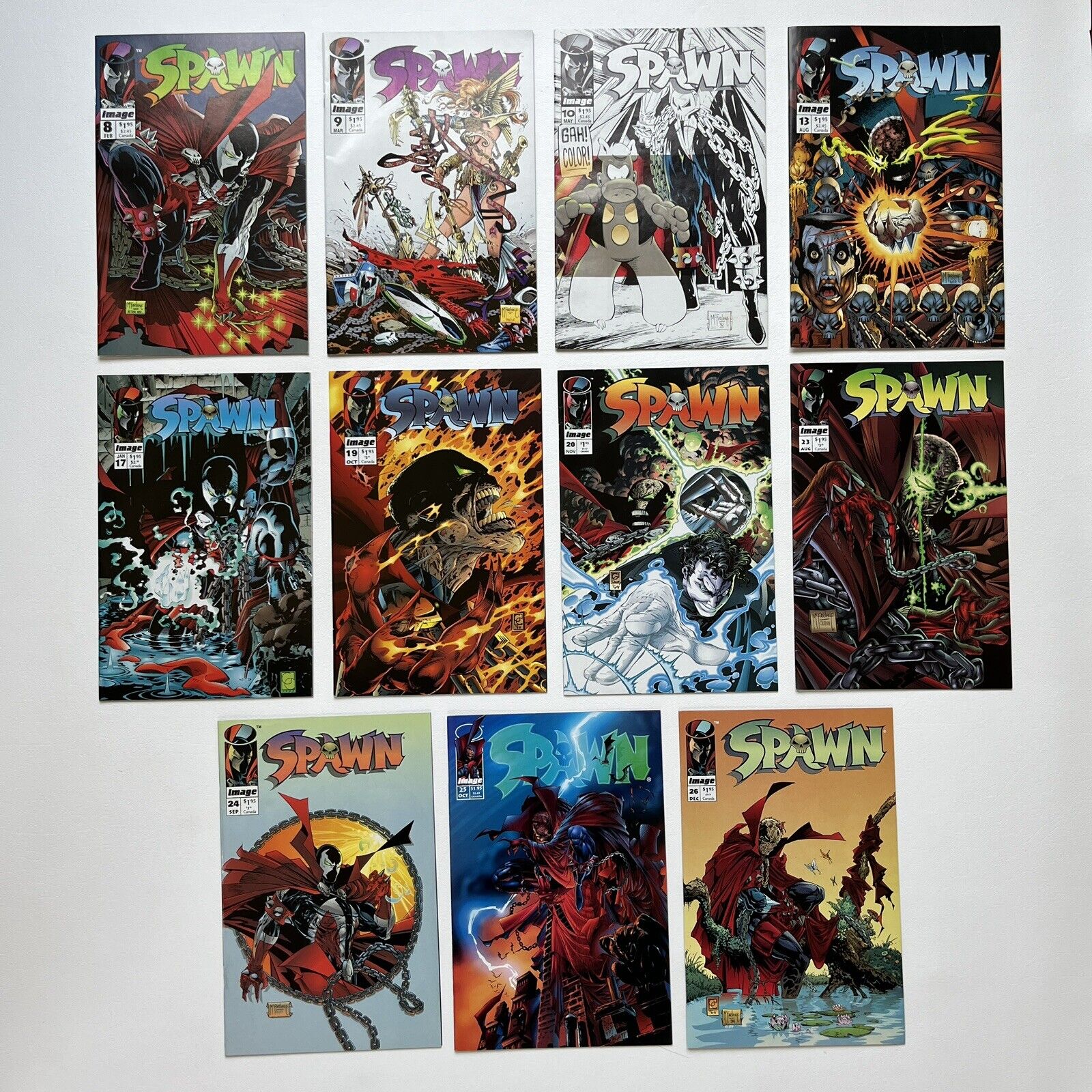 Spawn #8, 9, 10, 13, 17, 19, 20, 23, 24, 25, 26 Early Issues Comics VF or Better