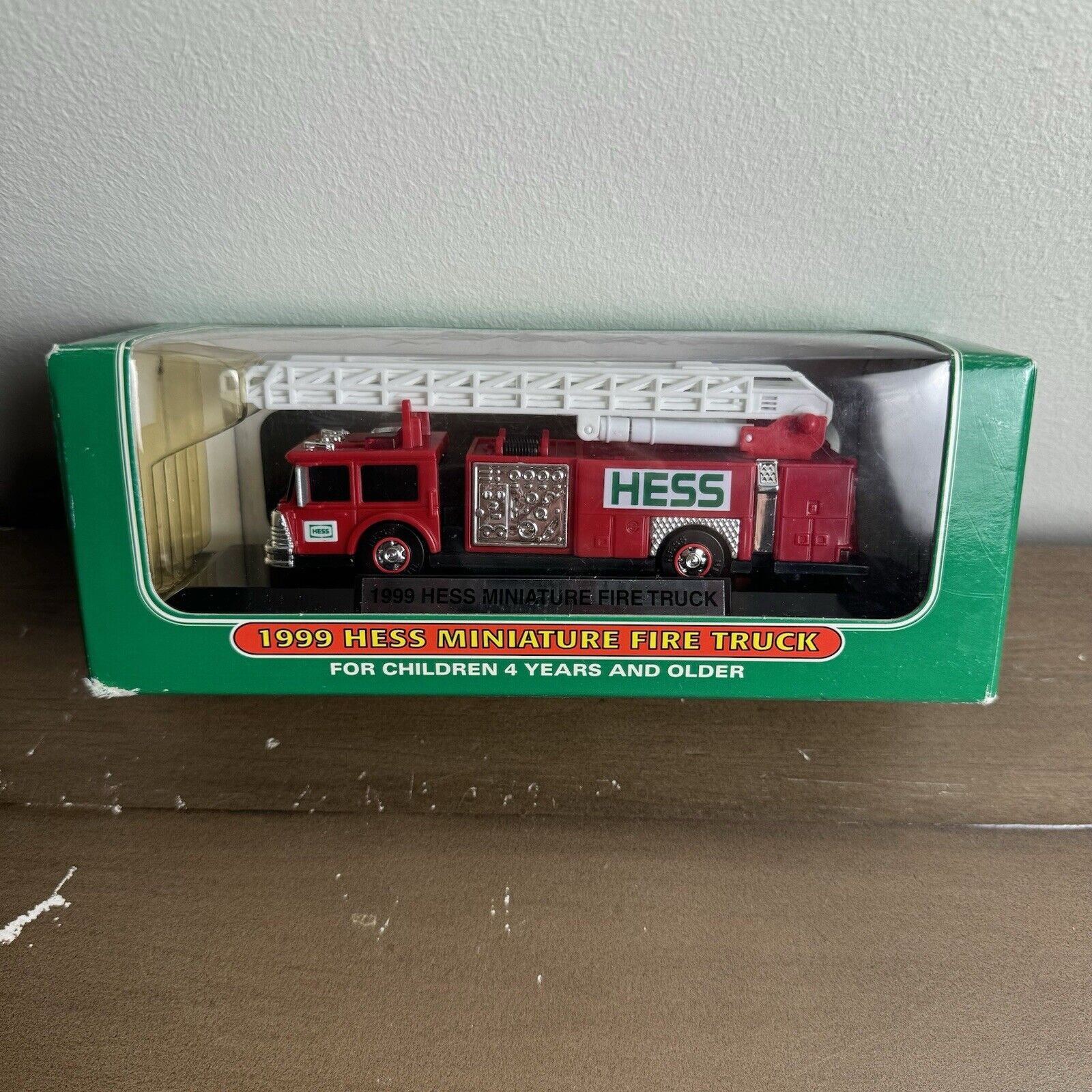 Hess 1999 Miniature Fire Truck Red Tower Ladder Vintage New In Package Unopened