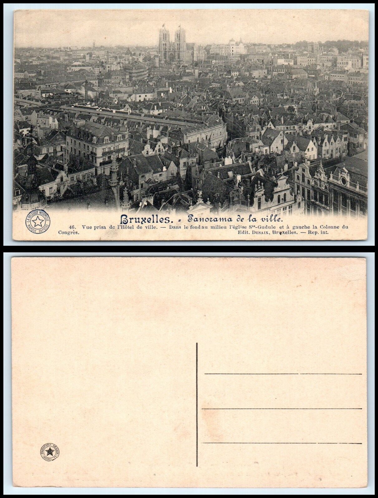 BELGIUM Postcard - Brussels, Panorama View FF11