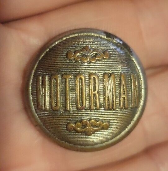 WW1 Era Motorman Railroad Uniform Button Cumner Jones & Co Boston