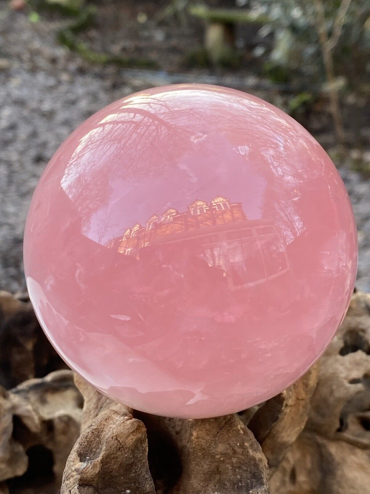 Rose Quartz Sphere Ball Gemmy Pink Brazilian AAA+ 892g 85mm 28
