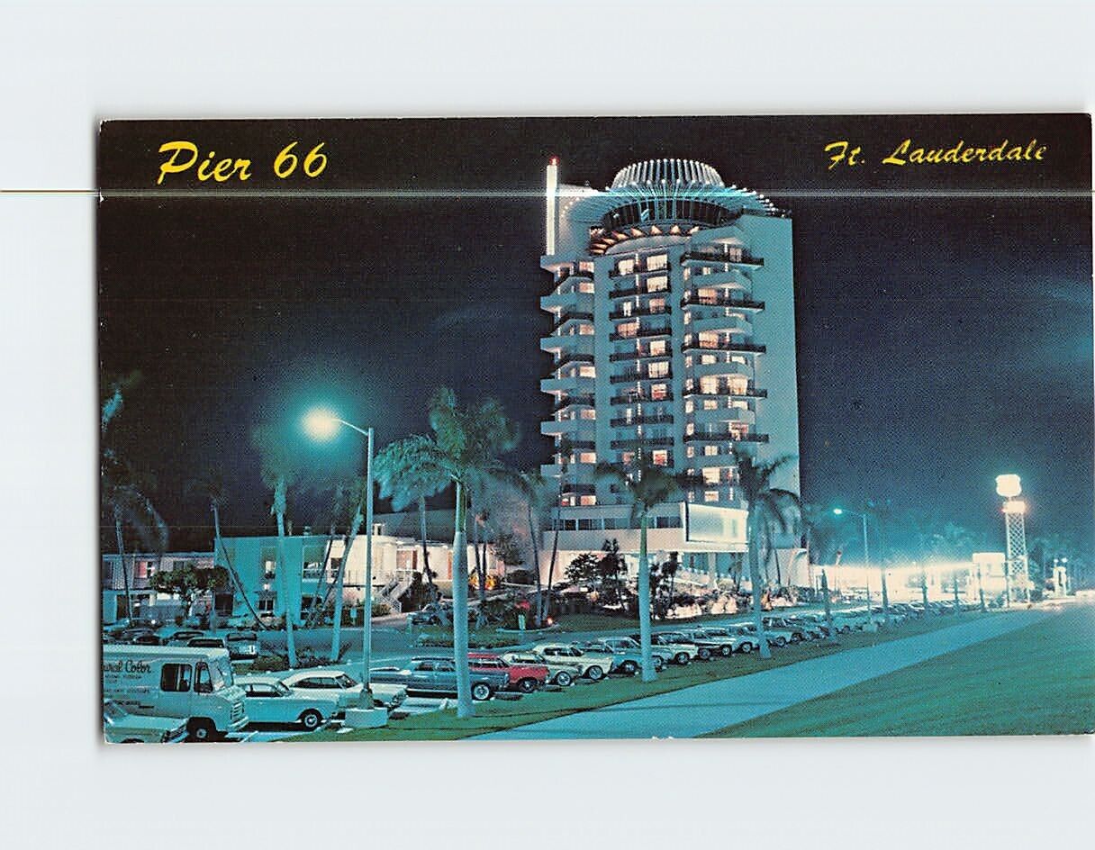 Postcard Famous Pier 66 Motor Hotel & Restaurant Fort Lauderdale Florida USA