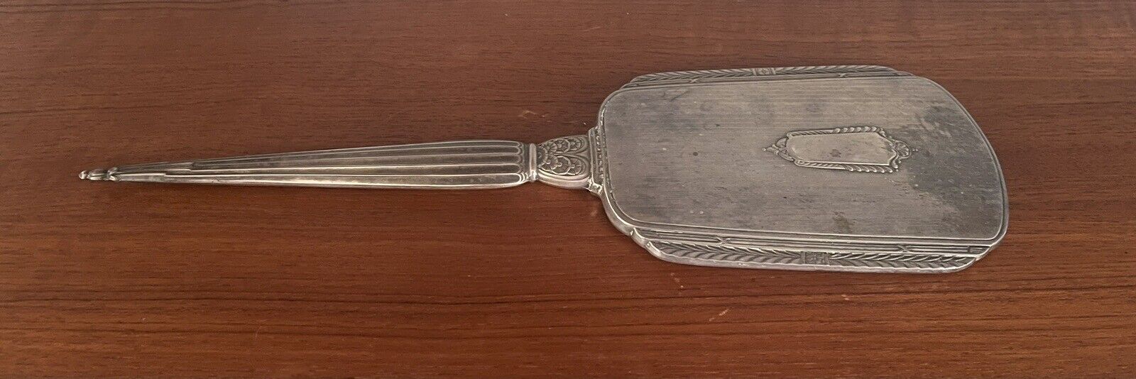 Antique 1920’s Art Deco Sterling Silver Hand Held Mirror