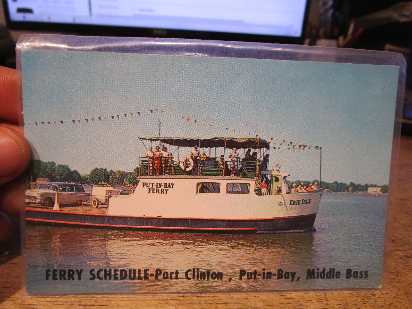 U2 Old OHIO Chrome Postcard Put in Bay Ferry Lake Erie Isle Middle Bass Island