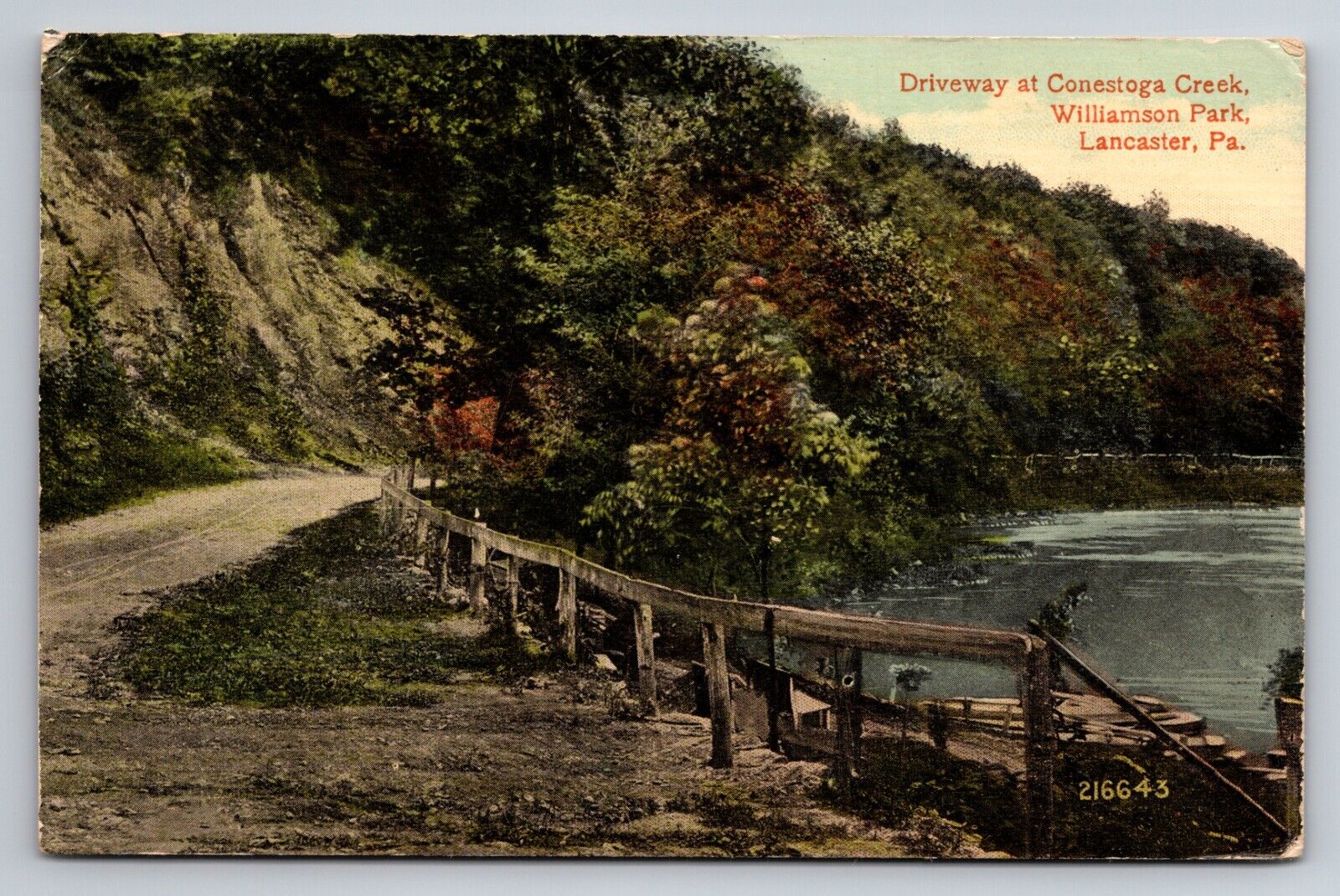 Driveway At Conestoga Creek Williamson Park Lancaster Pennsylvania Posted 1913