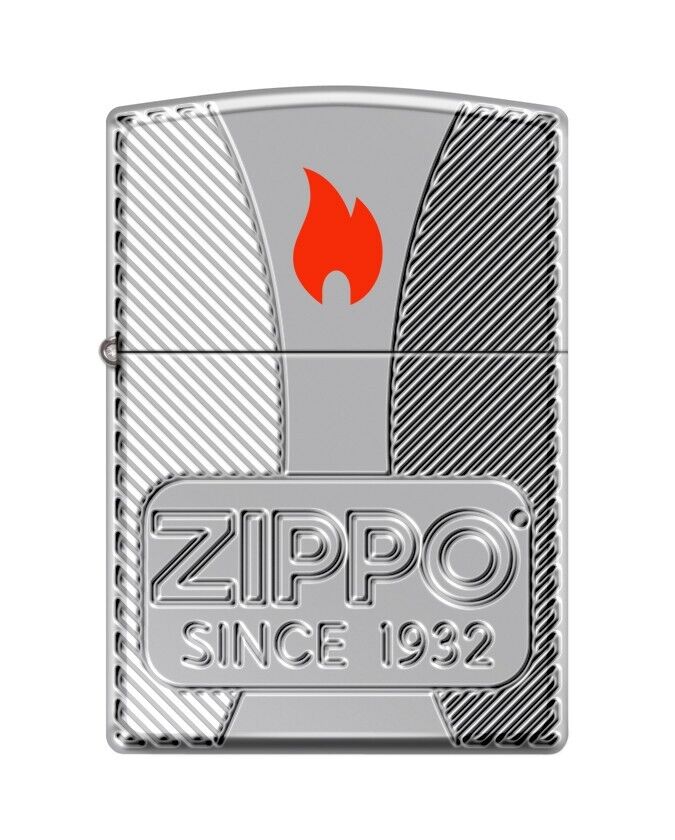 Zippo 1746, Zippo Flame, Deep Carved HP Chrome Armor Lighter, Numbered to 100