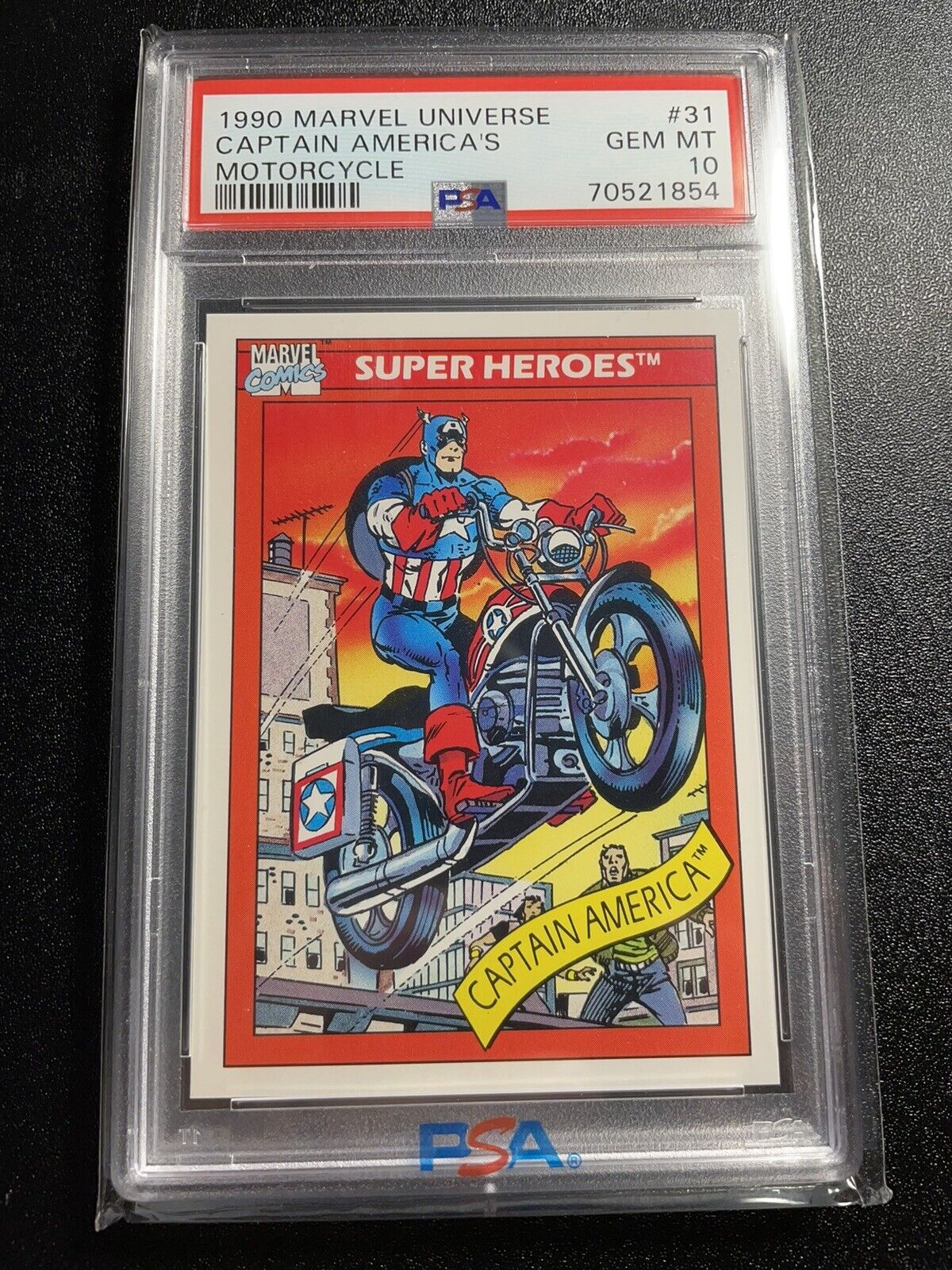 1990 Marvel Universe Captain America's Motorcycle #31 PSA 10 GEM MINT