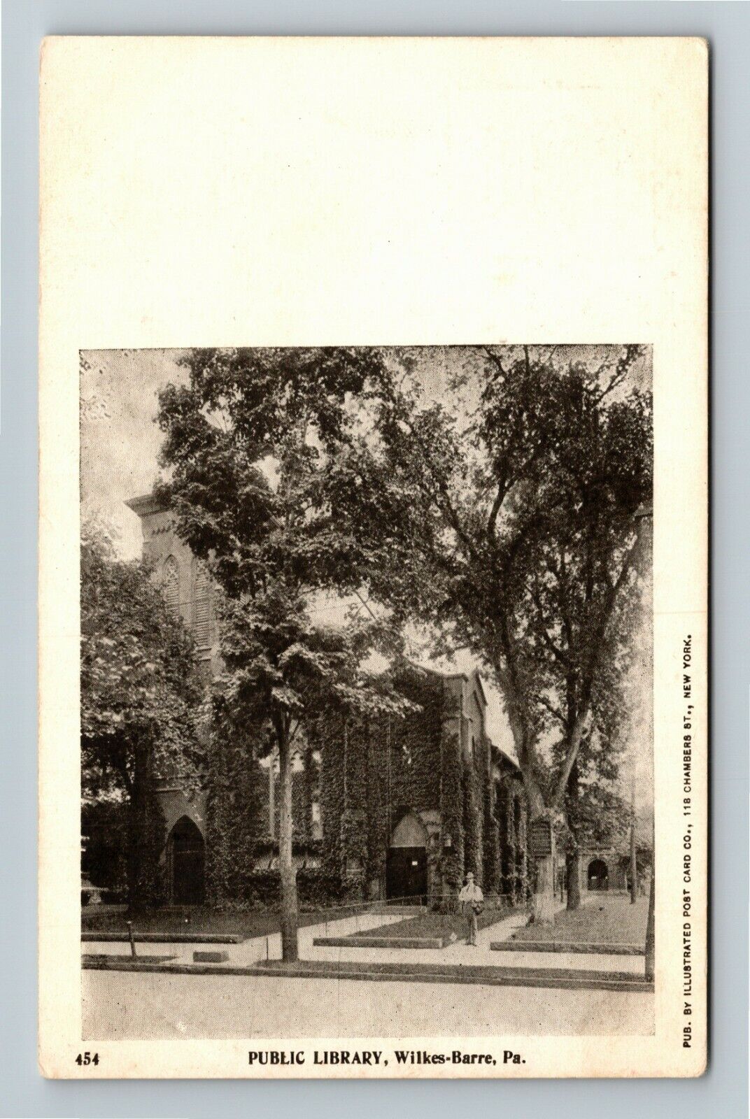 Wilkes Barre PA-Pennsylvania, Public Library, Panoramic, Vintage Postcard