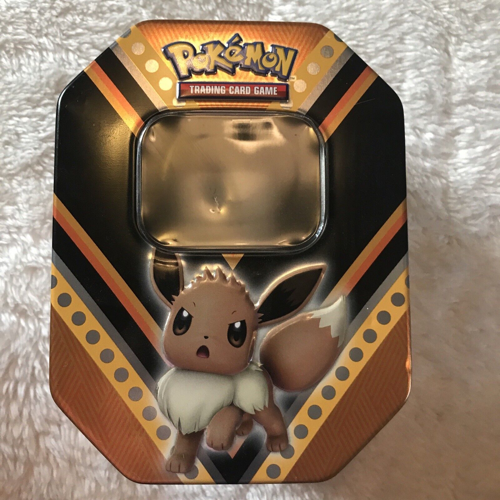 Eevee Pokemon V Powers Tin (Empty) Display Storage Pokemon Collectible 