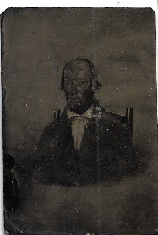 Tintype Photograph Portrait of Man Wearing Tux Painting Drawing? tax stamp