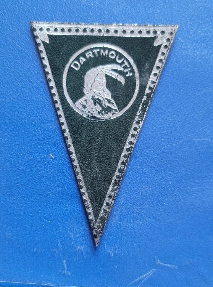 c1910s tobacco pennant shaped leather DARTMOUTH COLLEGE Nice