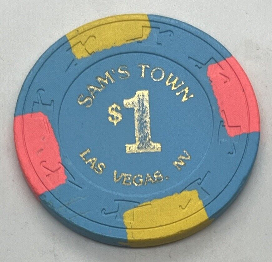 Sam’s Town Gambling Hall $1 Casino chip - Las Vegas, NV Nevada H&C 1998