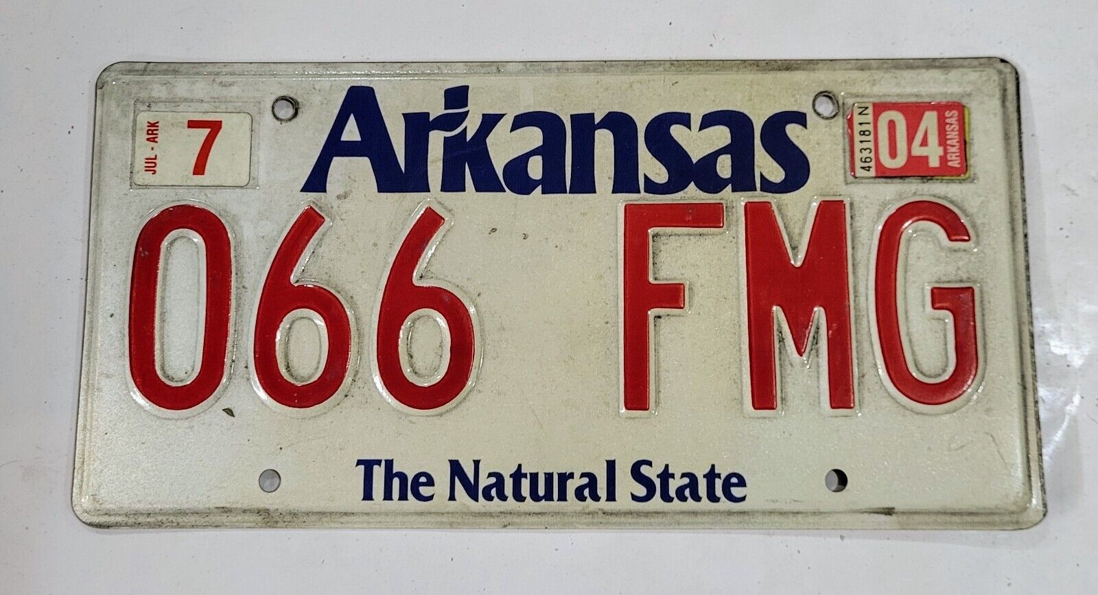 2004 ARKANSAS License Plate ~ 066 FMG ~🔥FREE SHIPPING🔥THE NATURAL STATE