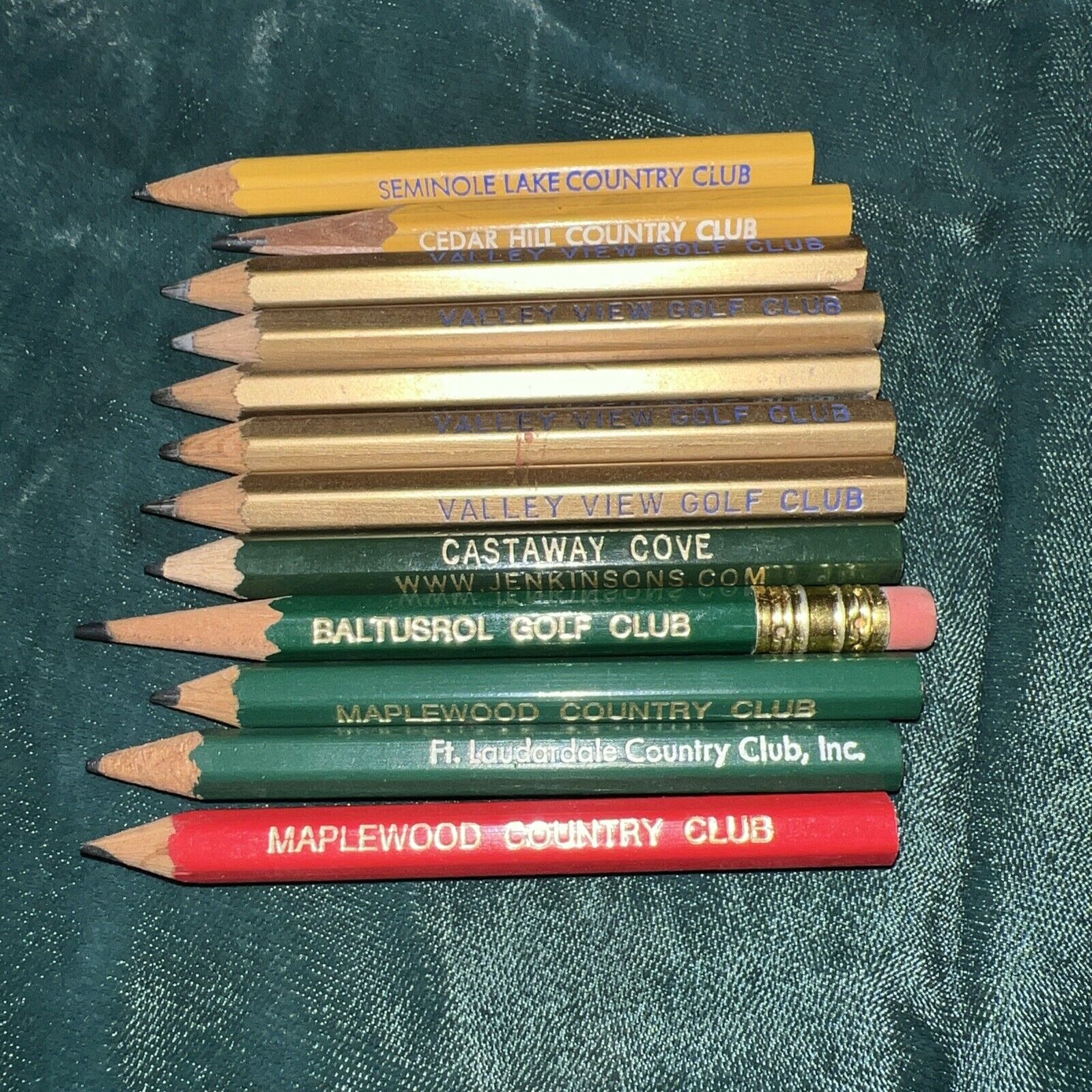 Lot/12 Vintage Golf Club Golf Pencils