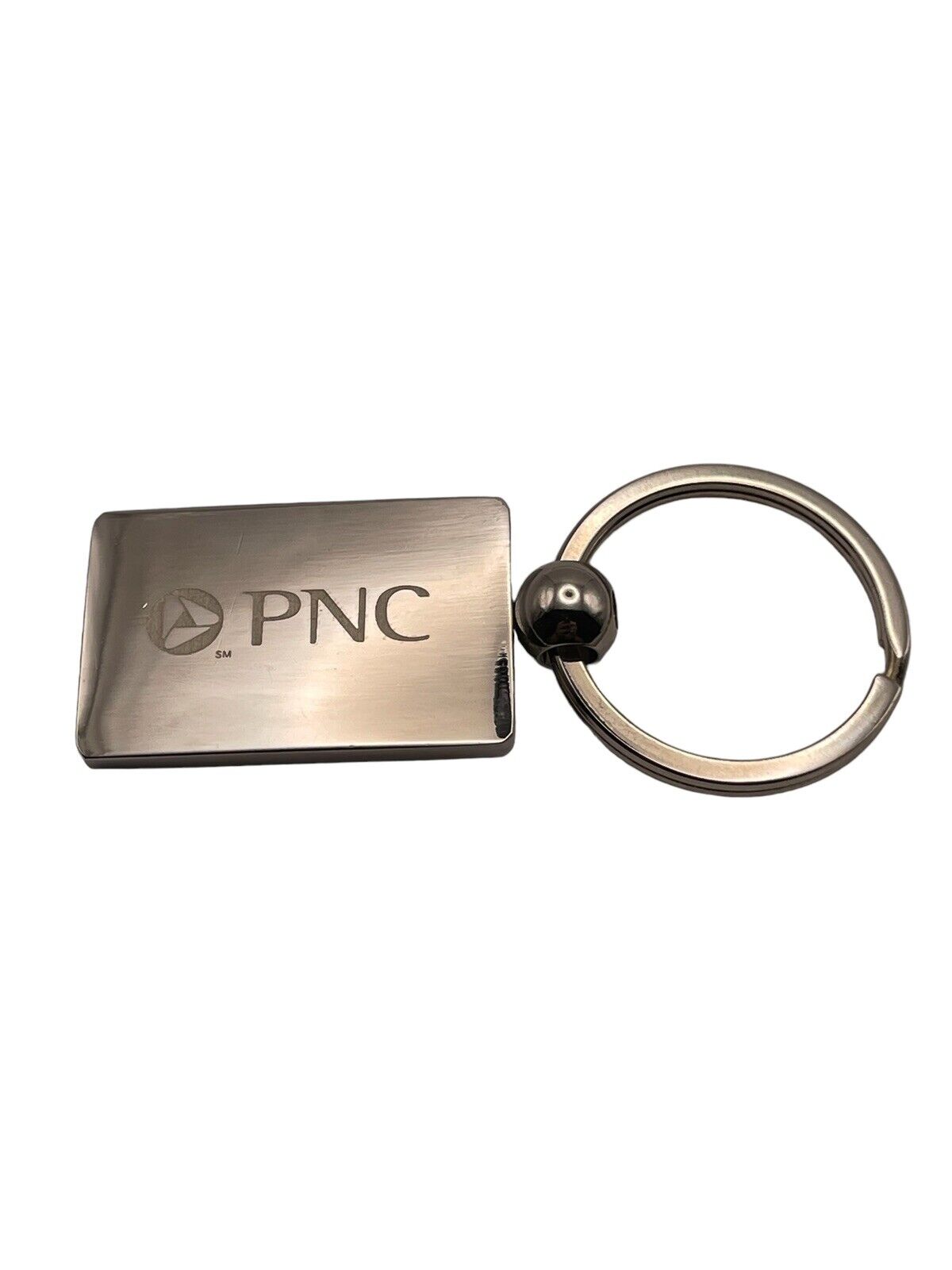 Vintage Keychain PNC BANK Key Ring Fob PA Financial Services Banking Silver Tone