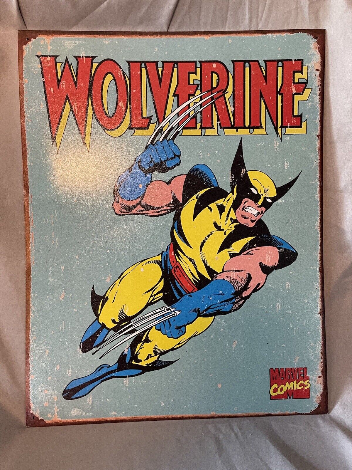 Marvel Comics Wolverine Metal Sign 12.5x16” 2007 Vintage X-men