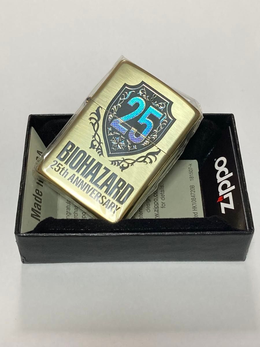 Zippo Resident Evil Biohazard 25th Anniversary Hologram Gold Double Side Etching