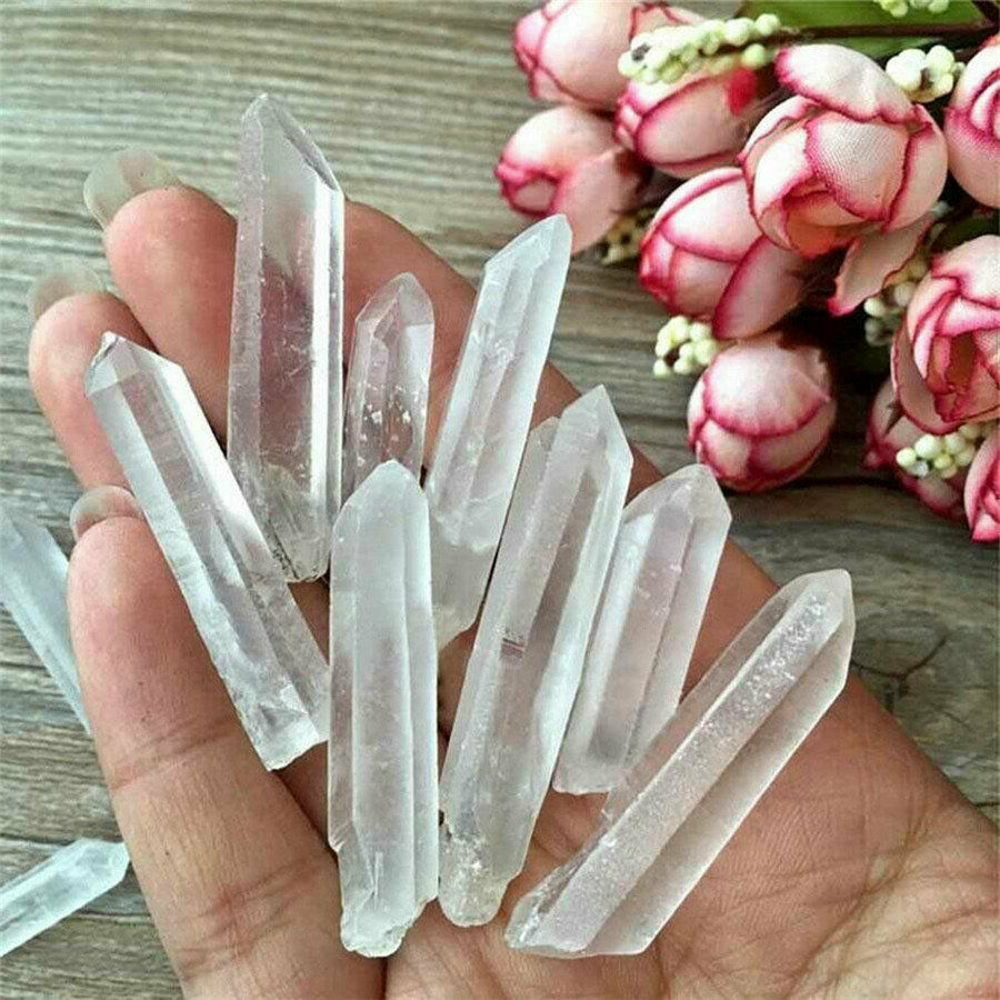 100g Lot Tibet Natural Clear Quartz Crystal Points Terminated Wand Specimen 100%