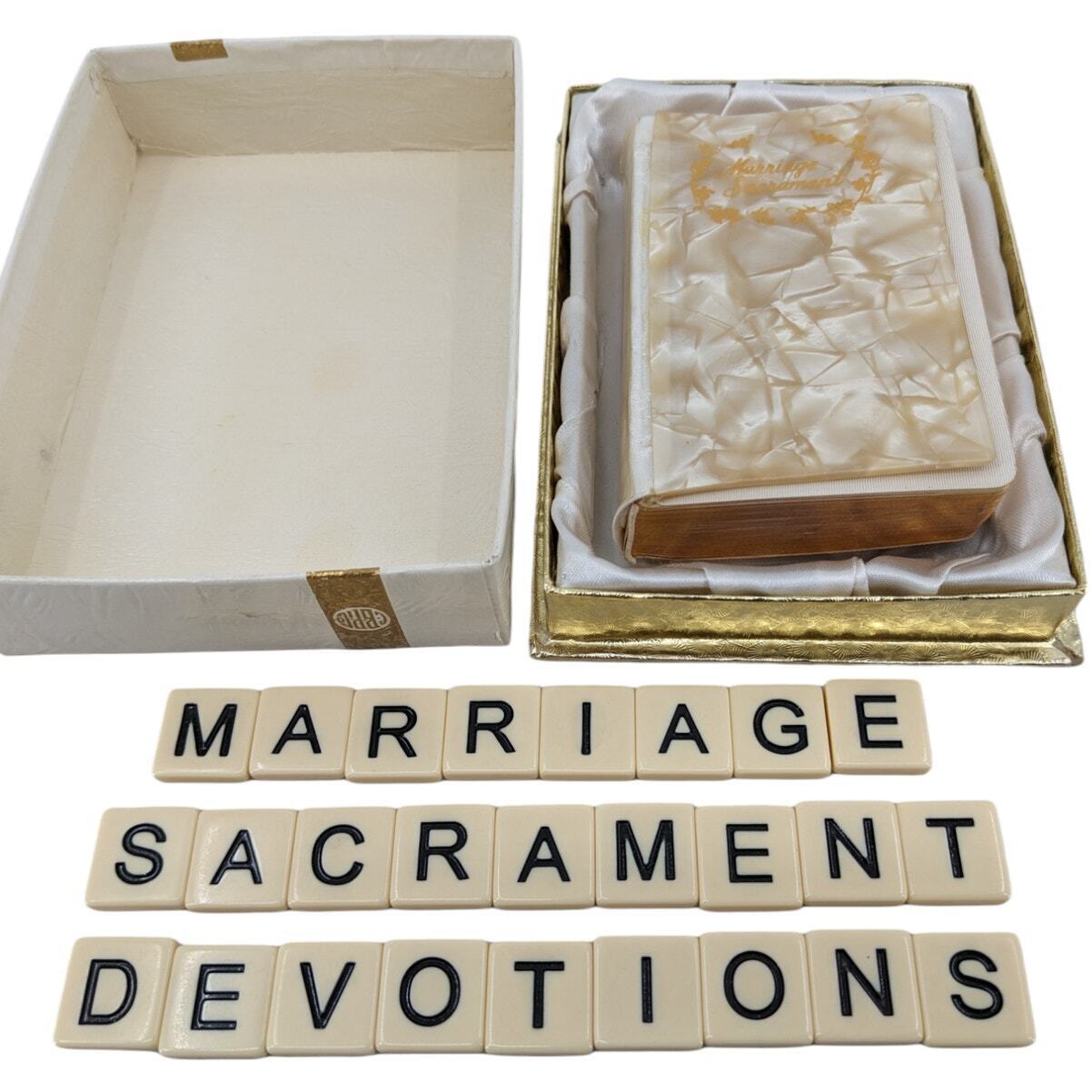 Antique 1940\'s 1950\'s Catholic Marriage Sacrament Devotions Original Box Unused