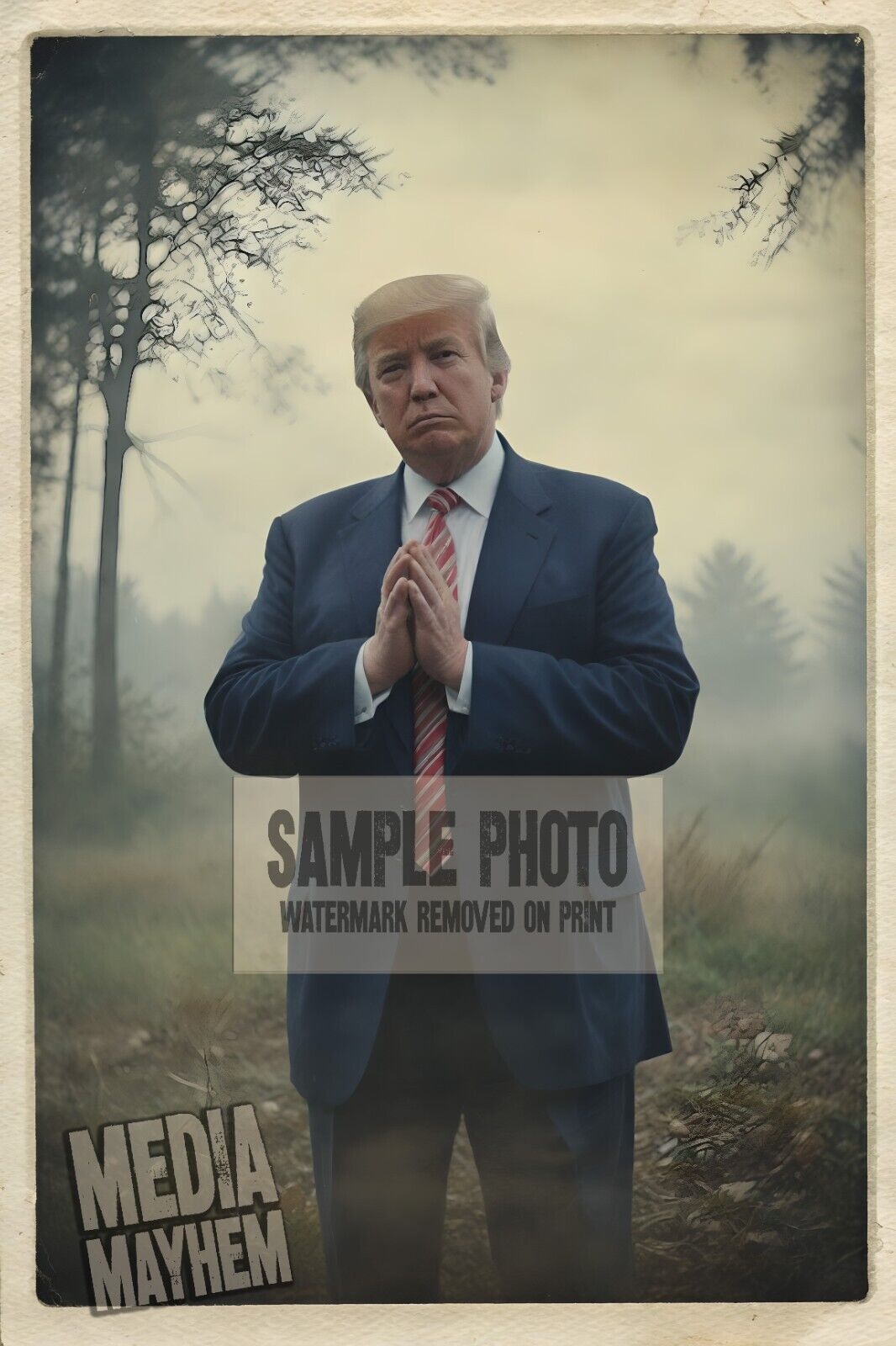 President Donald Trump Praying for America Photo 4x6 Political Interest Photo #3
