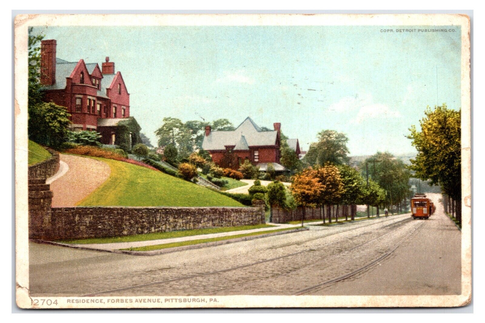 1910s - Homes On Forbes Ave - Pittsburgh, Pennsylvania Postcard (Posted 1910)