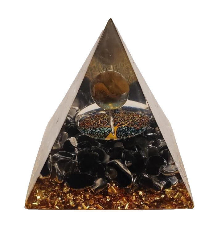 Orgonite Pyramid Chakra Crystal Resin Quartz Orgone Energy Reiki Healing