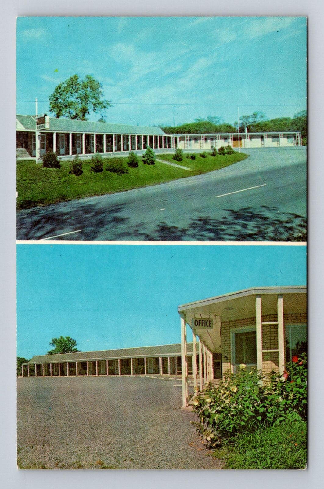 Chittenango NY-New York, The Lodge Motel Advertising, Vintage Souvenir Postcard