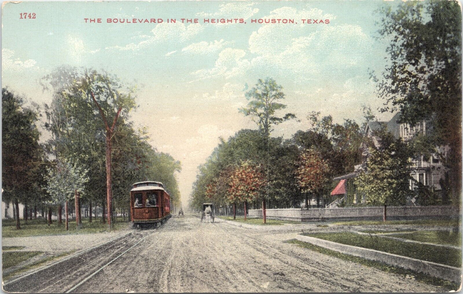 Houston TX The Boulevard in the Heights - Trolley 