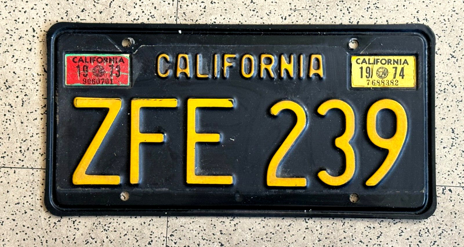 1974/1973/1963 CALIFORNIA license plate – ORIGINAL vintage antique auto tag