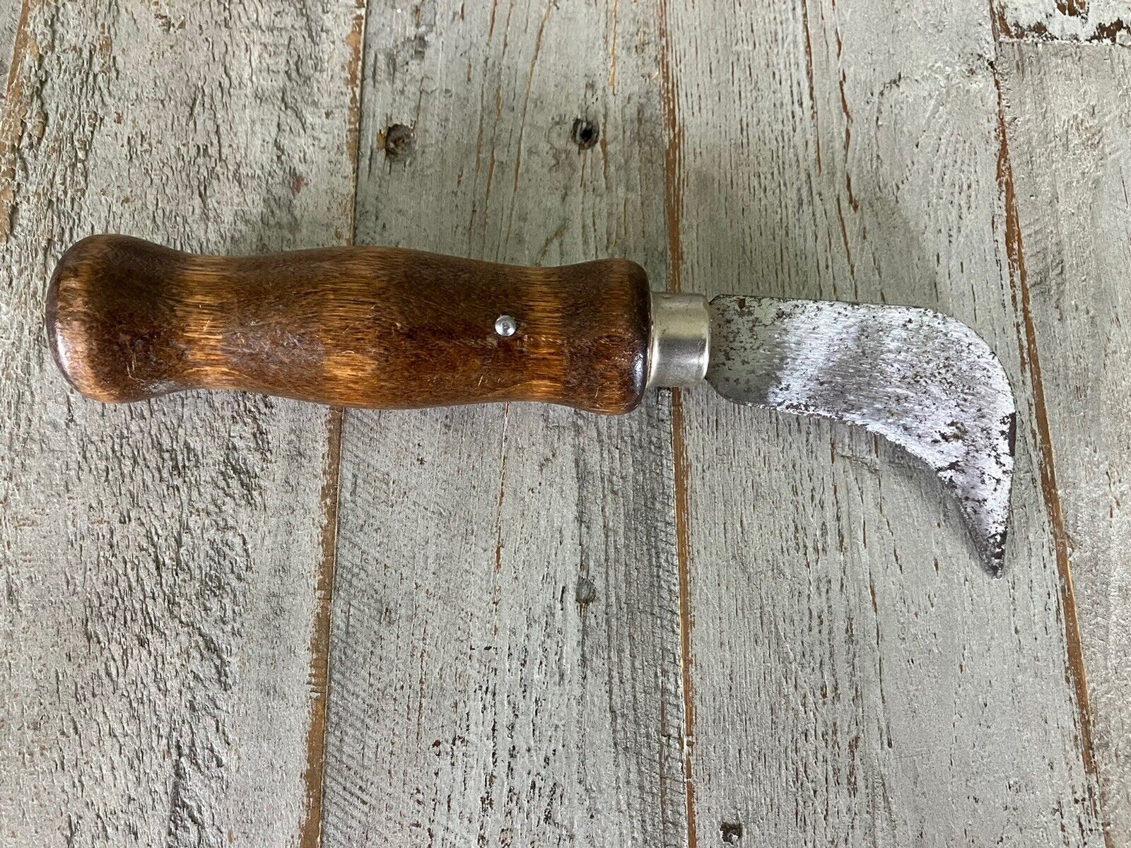 Vintage Hook Knife with Wooden Handle - Quality Made Tool