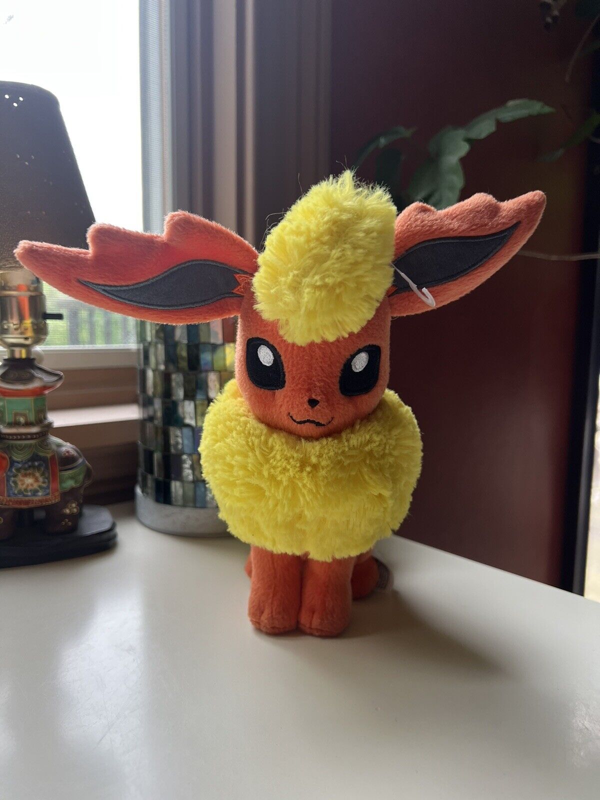 Flareon Pokémon 8” Stuffed Plush Toy TOMY 2016 Eevee Evolution Nintendo