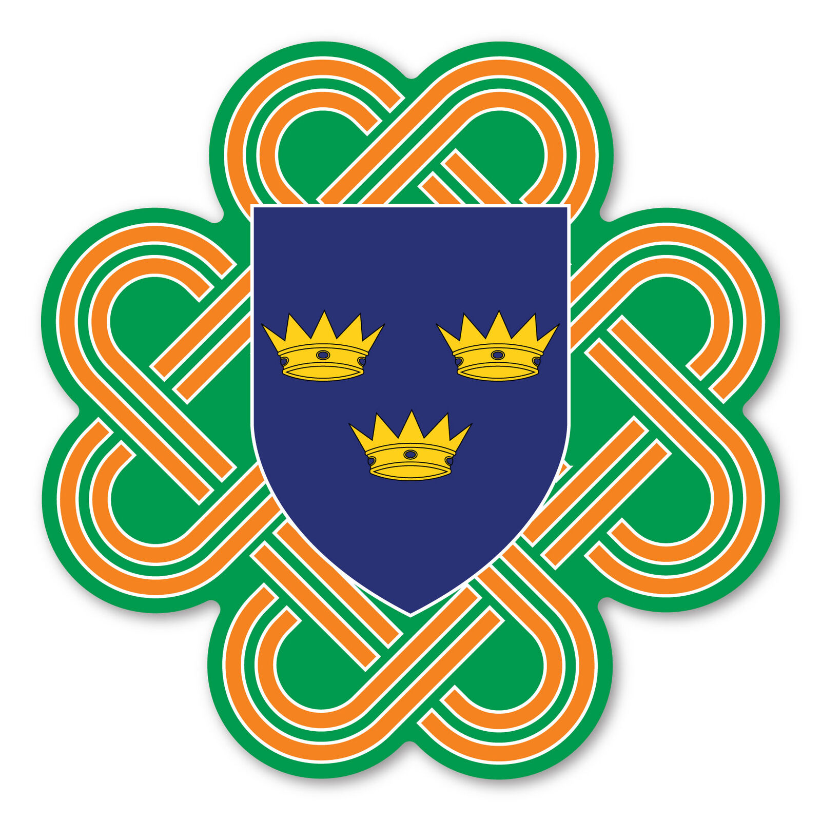 Shamrock/Celtic/St. Patrick’s Day Magnet - Celtic Clover Knot Munster Heraldry