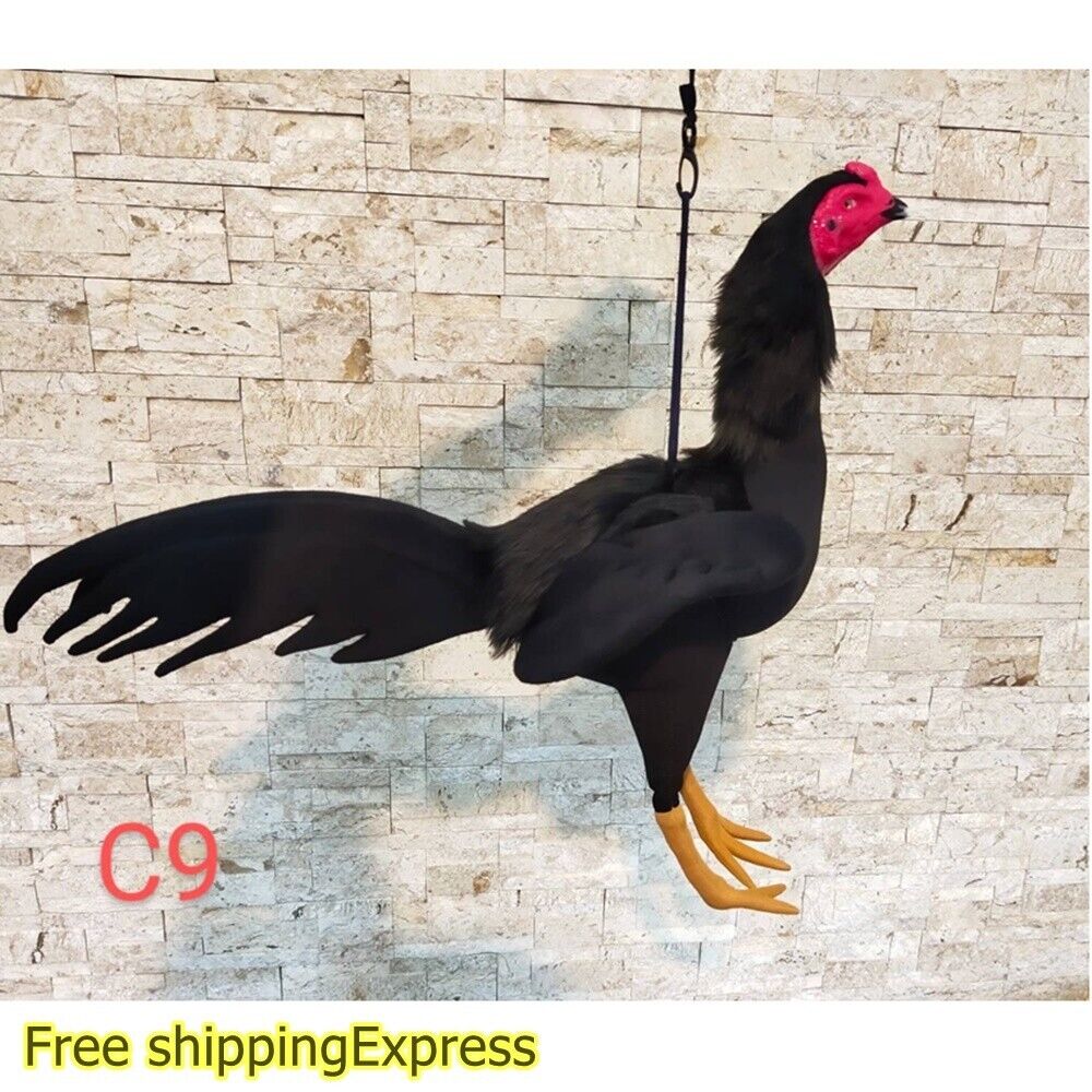 1X Handcraft Rooster Silicone Doll Figurine Exercise Fighter Collectibles C9