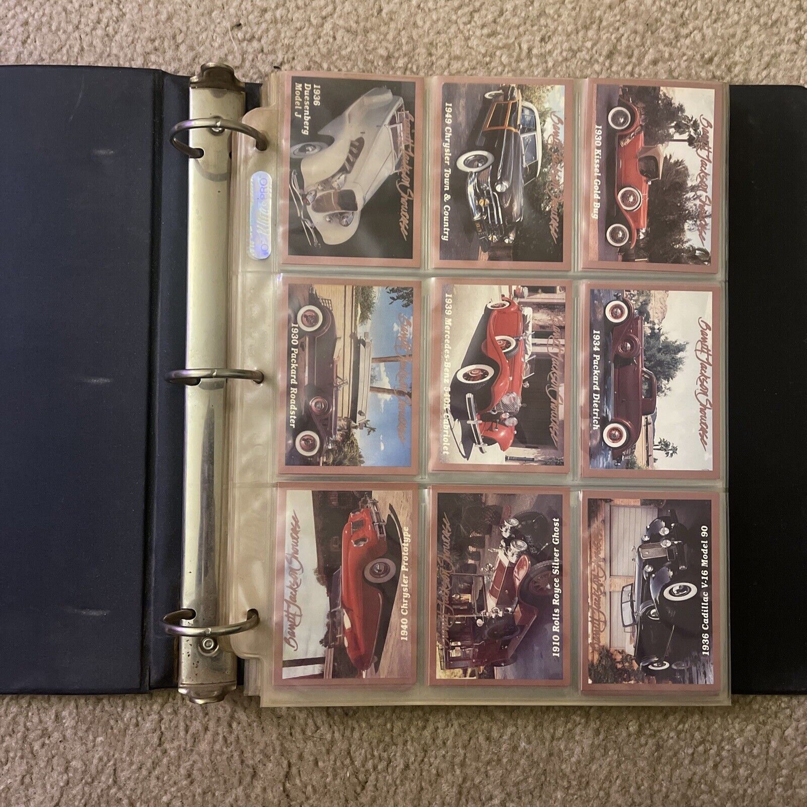 Vintage Classic Cars Card Collection