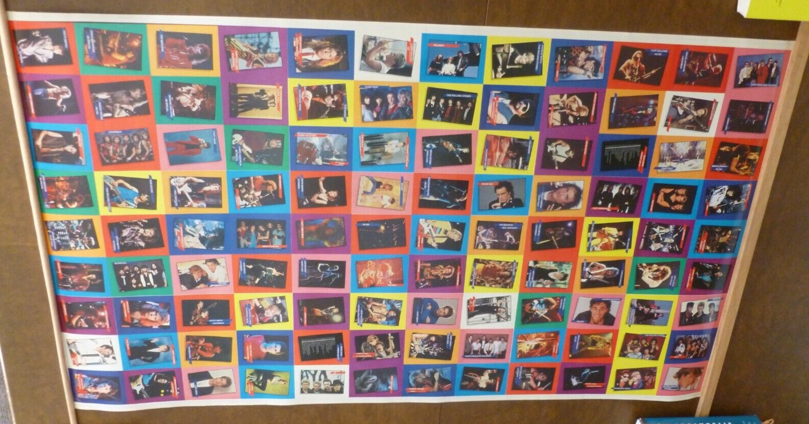 ROCK STAR Concert Cards 1985  UNCUT SHEET  108 card SET -  ACDC OZZY STONES WHAM
