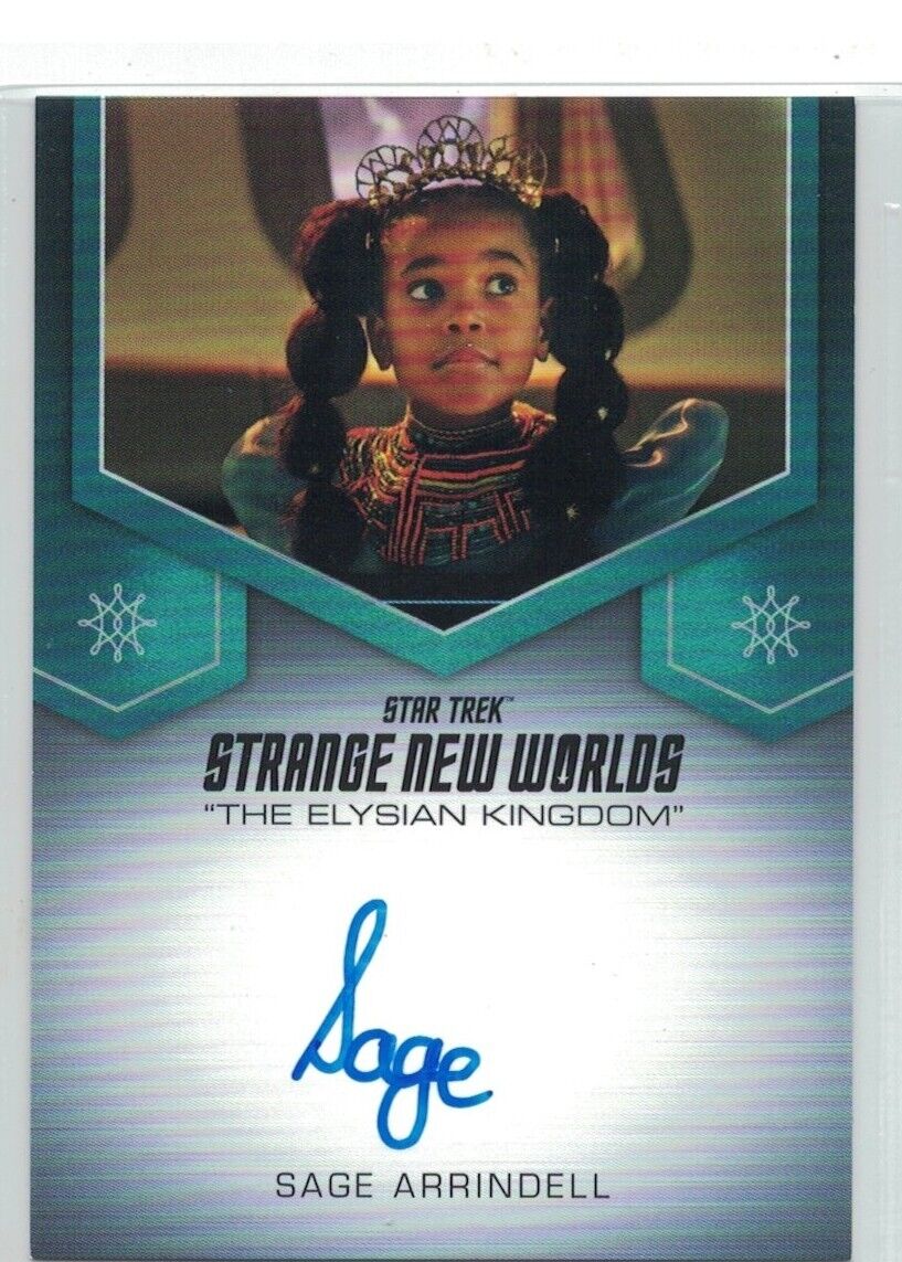 Star Trek Strange New Worlds autograph card Sage Arrindel bordered