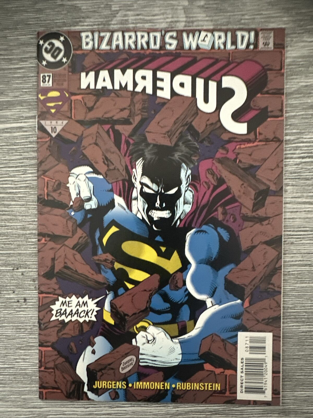 Superman #87 (DC Comics, March 1994) In Bag & Boarder