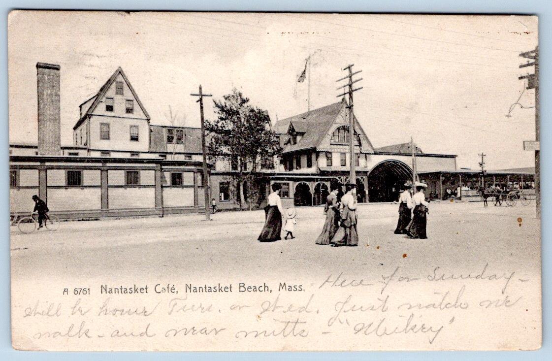1906 NANTASKET BEACH CAFE MASSACHUSETTS MA SENT TO ALCOTT SANDUSKY OHIO POSTCARD
